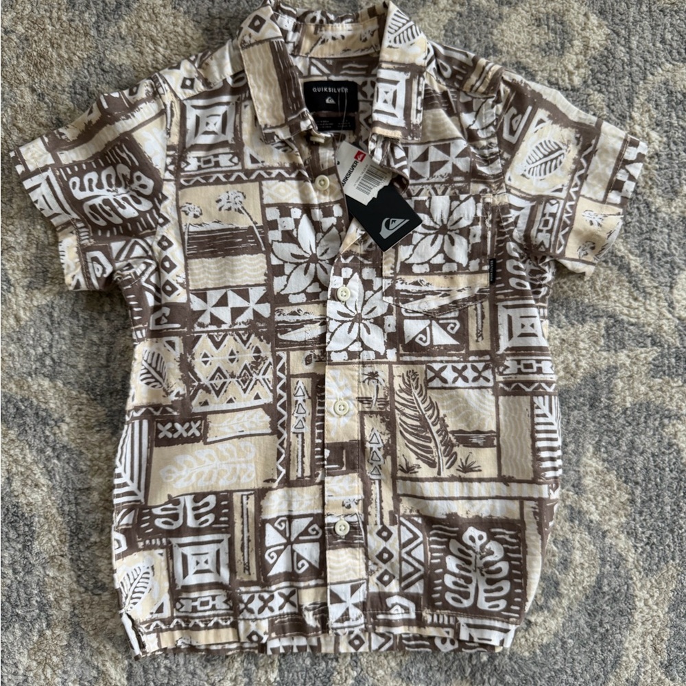NWT quiksilver aloha Hawaiian shirt